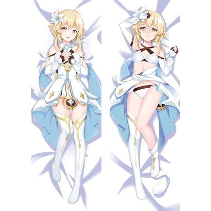Vỏ Gối Dạ Quang In Hình Game Genshin Impact Ying Lumine Dakimakura