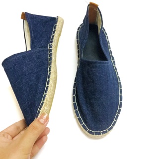 Giày lười vải nam, đế cói