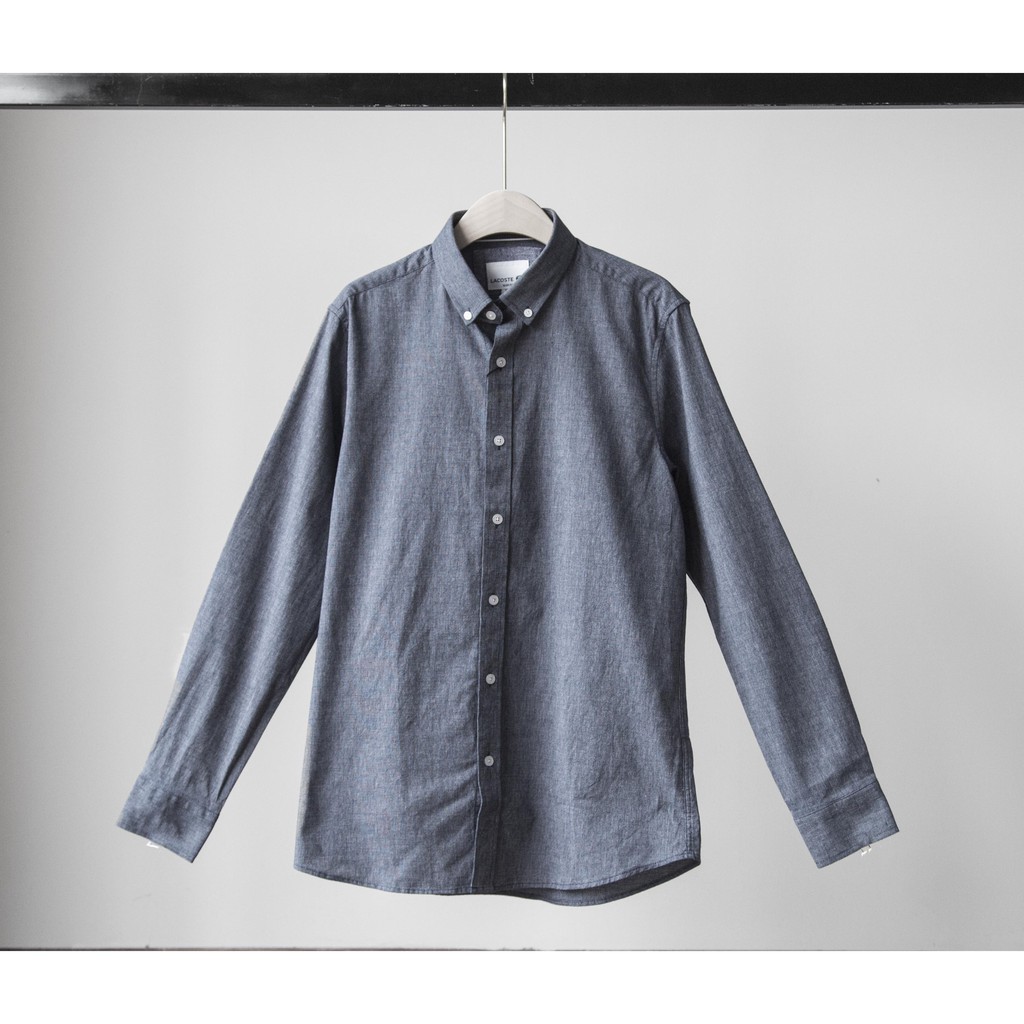 Áo sơ mi nam cổ bẻ dài tay chất vải đũi cao cấp