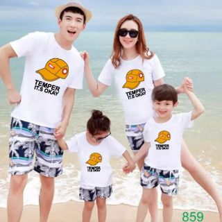 Combo áo gia đình biển đủ size (Em Hồng)
