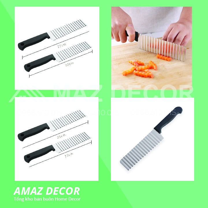 GIÁ SỈ CHÍNH HÃNG Dao cắt lát sóng củ quả Kiwi thái Lan cắt thạch sóng đẹp dày dặn