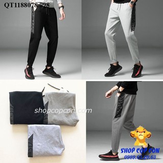 Quần jogger thun phối lưới cho bé từ 22-55kg