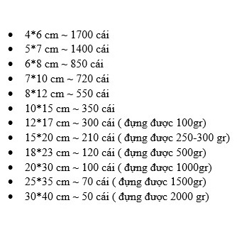 100g Túi zip chỉ đỏ loại dày đẹp - Ấn vào chọn size - (bịch PE vuốt mép đựng phụ kiện, gia vị, thực phẩm, thuốc tây)