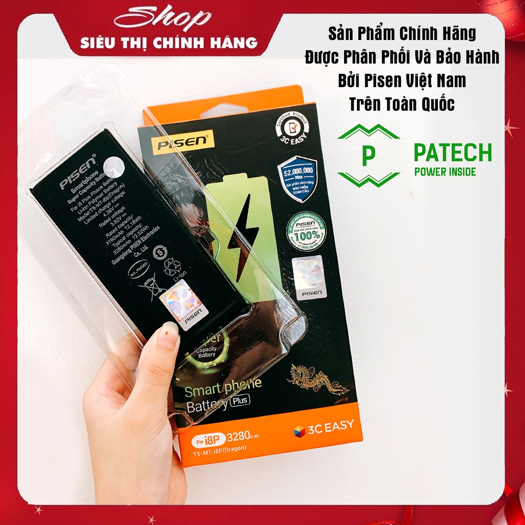 PIN PISEN IPHONE DUNG LƯỢNG CAO FULL DÒNG - 6 ĐẾN XSM