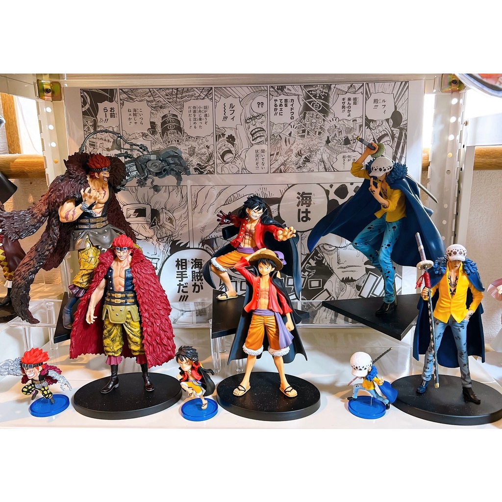 Mô hình ONE PIECE chính hãng - Bộ ba Luffy, Law, Kid - Ichiban Kuji - ver The Worst Generation