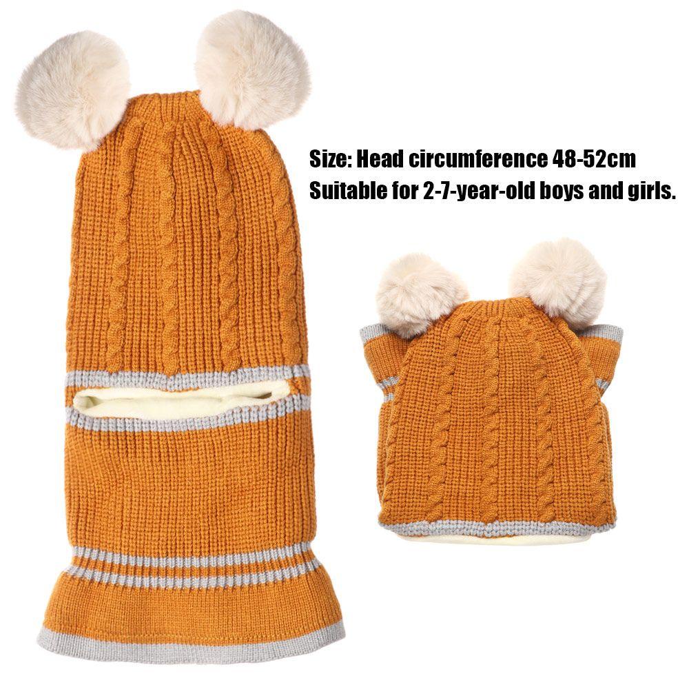 Mũ Beanie Dệt Kim Giữ Ấm Mùa Đông Cho Bé