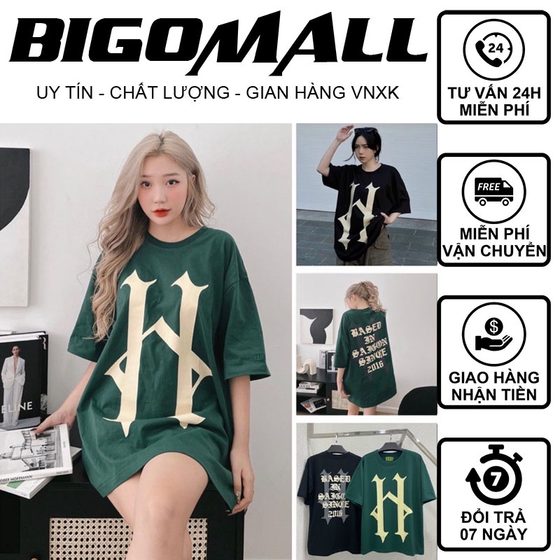 Áo thun tay lỡ HADES ALTERNATIVE TEE in trước sau BIGOMALL - Áo phông nam nữ unisex freesize form rộng 65kg