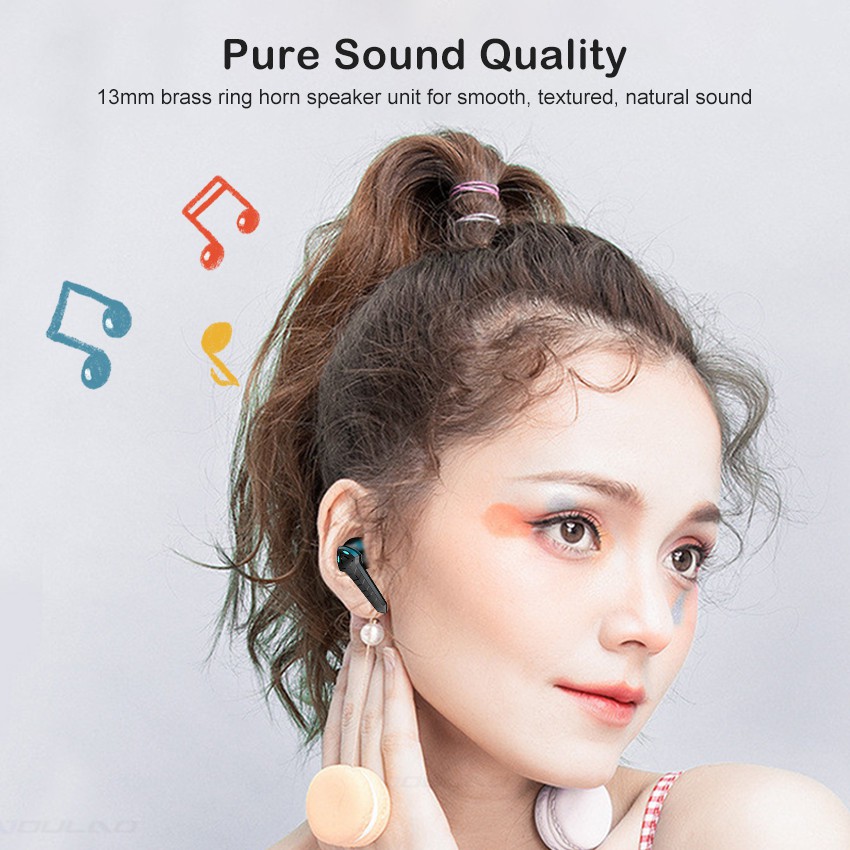 Tai Nghe Chơi game bluetooth 5.1 superb bass Mạnh Mẽ Có Đèn Led Và Phụ Kiện