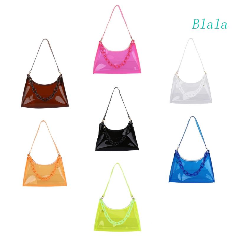Túi Xách Nhựa PVC Trong Suốt Kẹp Nách Thời Trang Cho Nữ