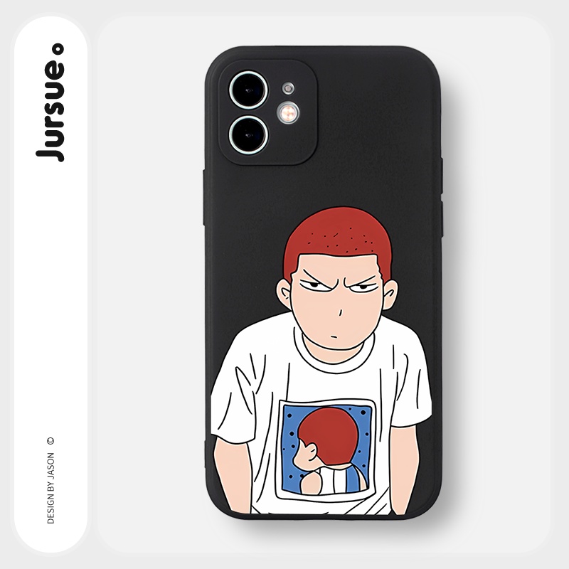 Ốp lưng JURSUE mềm chống bẩn hoạt hình độc lạ Cho iPhone 14 13 12 11 Pro Max SE 2020 X XR XS 8 7 ip 6S 6 Plus Y2383