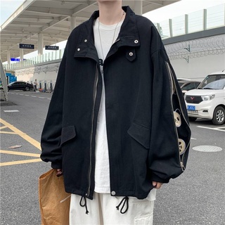 Áo bomber nam bigsize thời trang ulzzang hàn quốc, áo khoác nam bóng chày tay cách điệu gấu trúc đi chơi đi học unisex