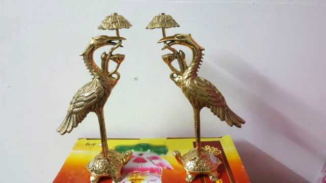 Đôi Hạc Đồng Nguyên Chất 24cm,30cm