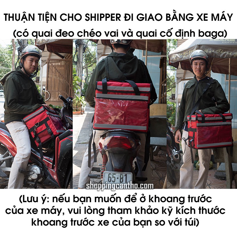 Túi giao hàng giữ nhiệt 33L túi giữ lạnh giữ nóng giao trà sữa cơm hộp