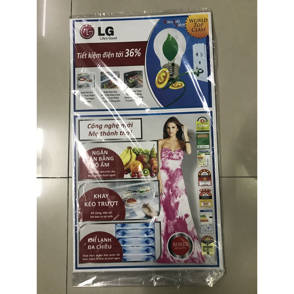 Combo 10 tem dán tủ lạnh LG/ Com 10 miếng dán tủ lạnh LG