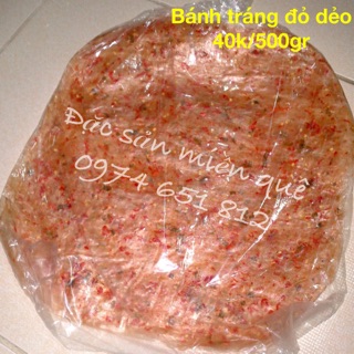 (Đặc sản Tây Ninh) [Áp mã giảm giá] Rẻ nhất! 500gr Bánh Tráng đỏ dẻo có tôm