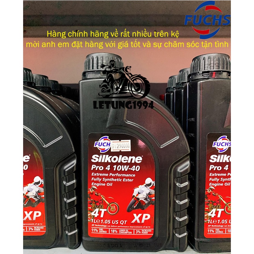 Nhớt Fuchs Silkolene Pro 4 10w40 và 10w30 chính hãng giá tốt nhất
