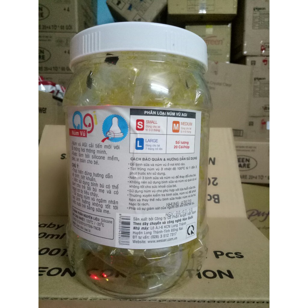 Combo 20 Núm Ty Agi M (từ 4-6 tháng)