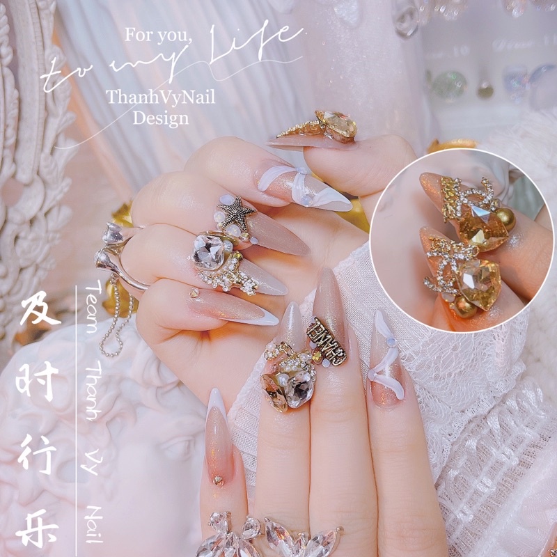 Charm nail cao cấp, charm đá gắn móng tay [Thanh Vy Nail]