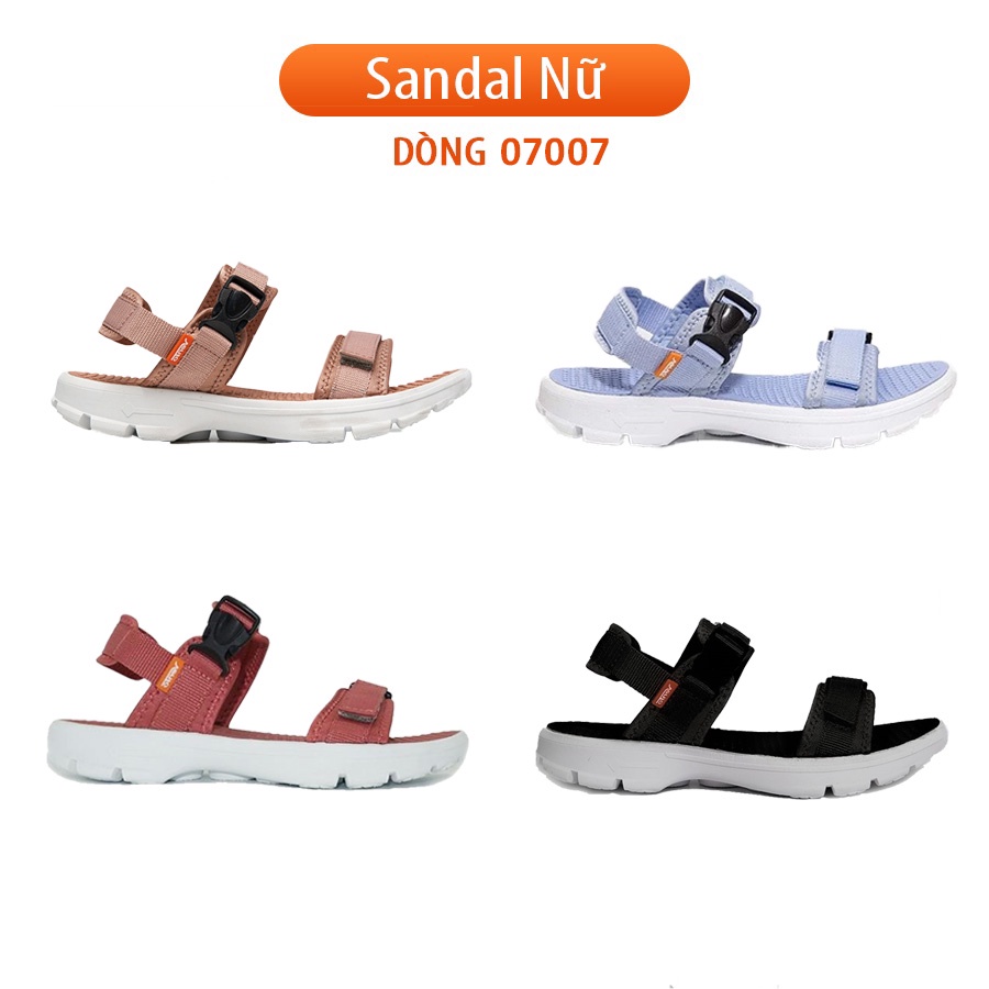 Sandal Vento nữ chính hãng SD-07007 quai bấm tiện lợi, Dép quai hậu đế bệt đi học, đi làm