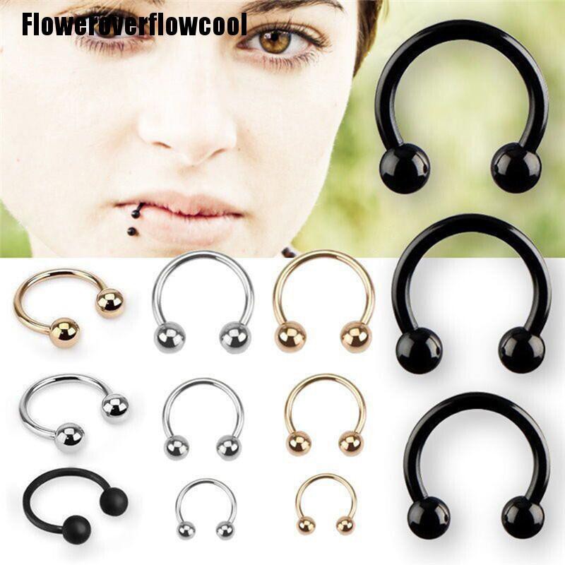 Set 10 Khuyên Mũi / Môi / Tai Bằng Thép Không Gỉ Cá Tính