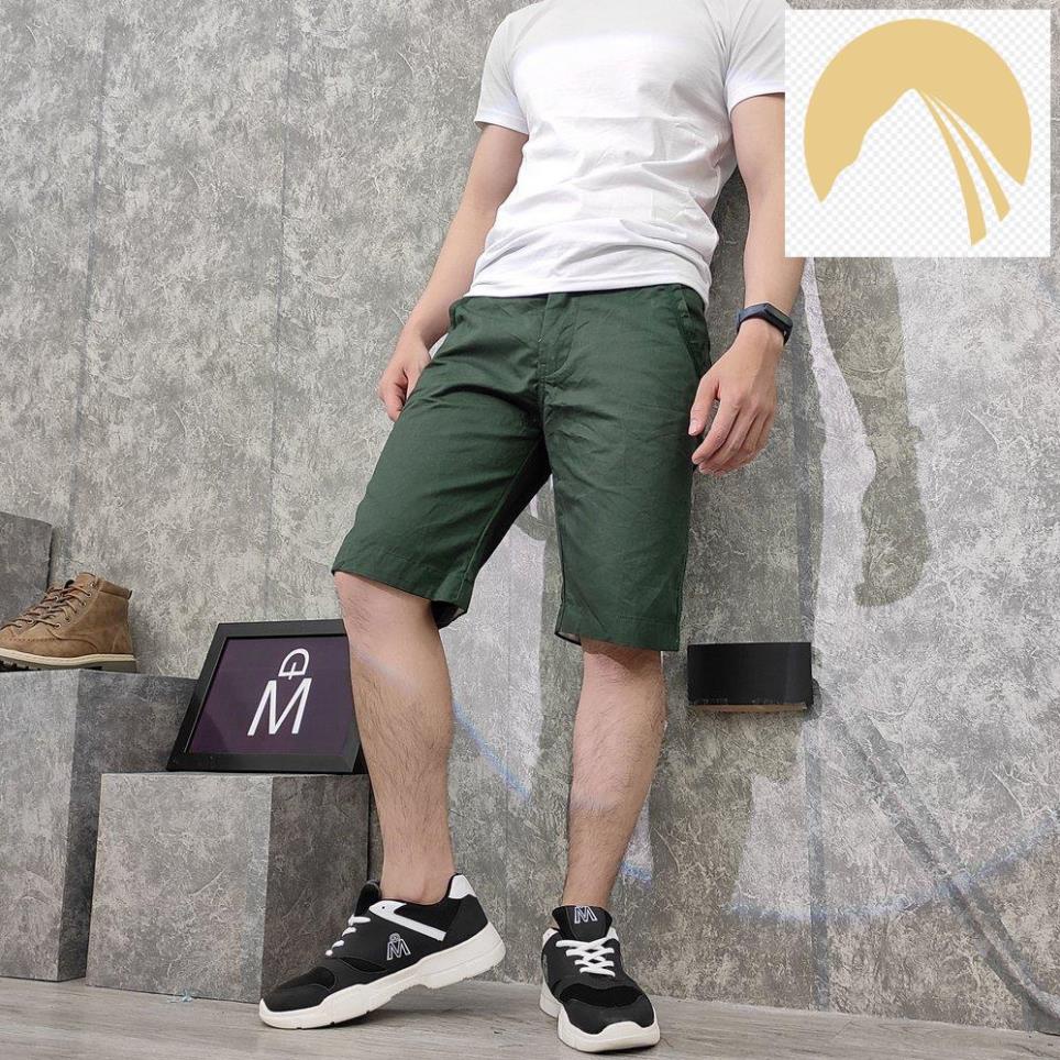 ✍️ Quần short nam kaki Q182 (Nâu rêu) MĐ ✍️