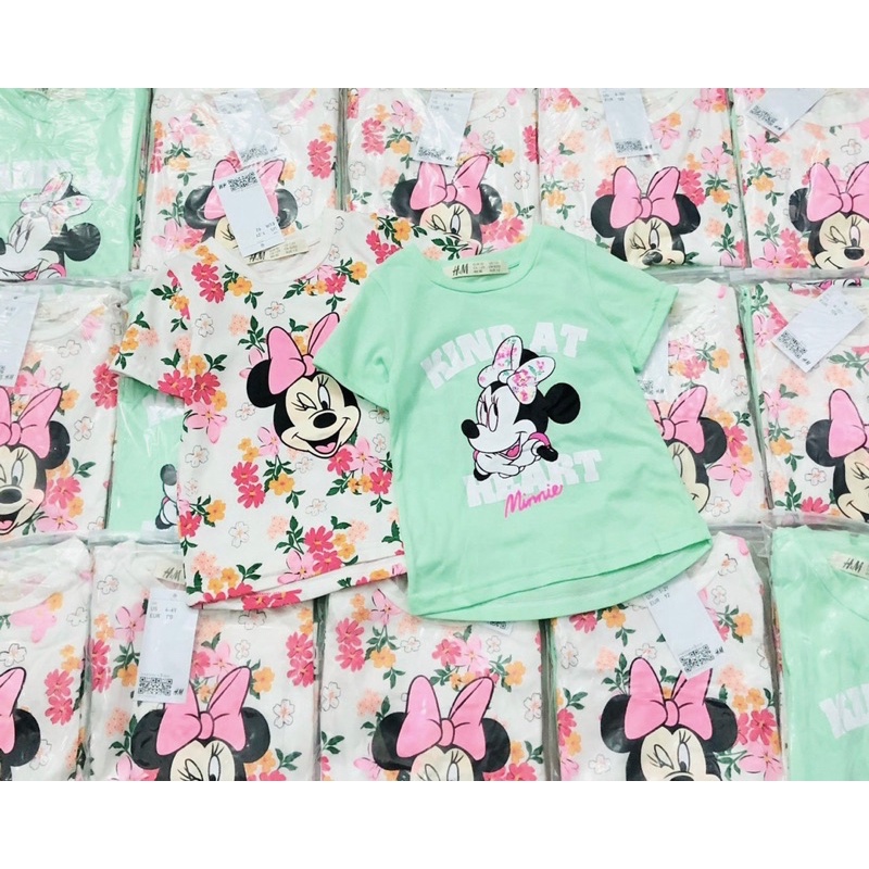 COMBO 2 ÁO HÌNH MICKY HOA - XANH CHO BG