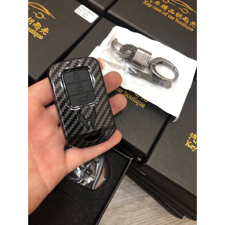 Ốp chìa khóa ô tô vân carbon cao cấp dành cho full các dòng xe