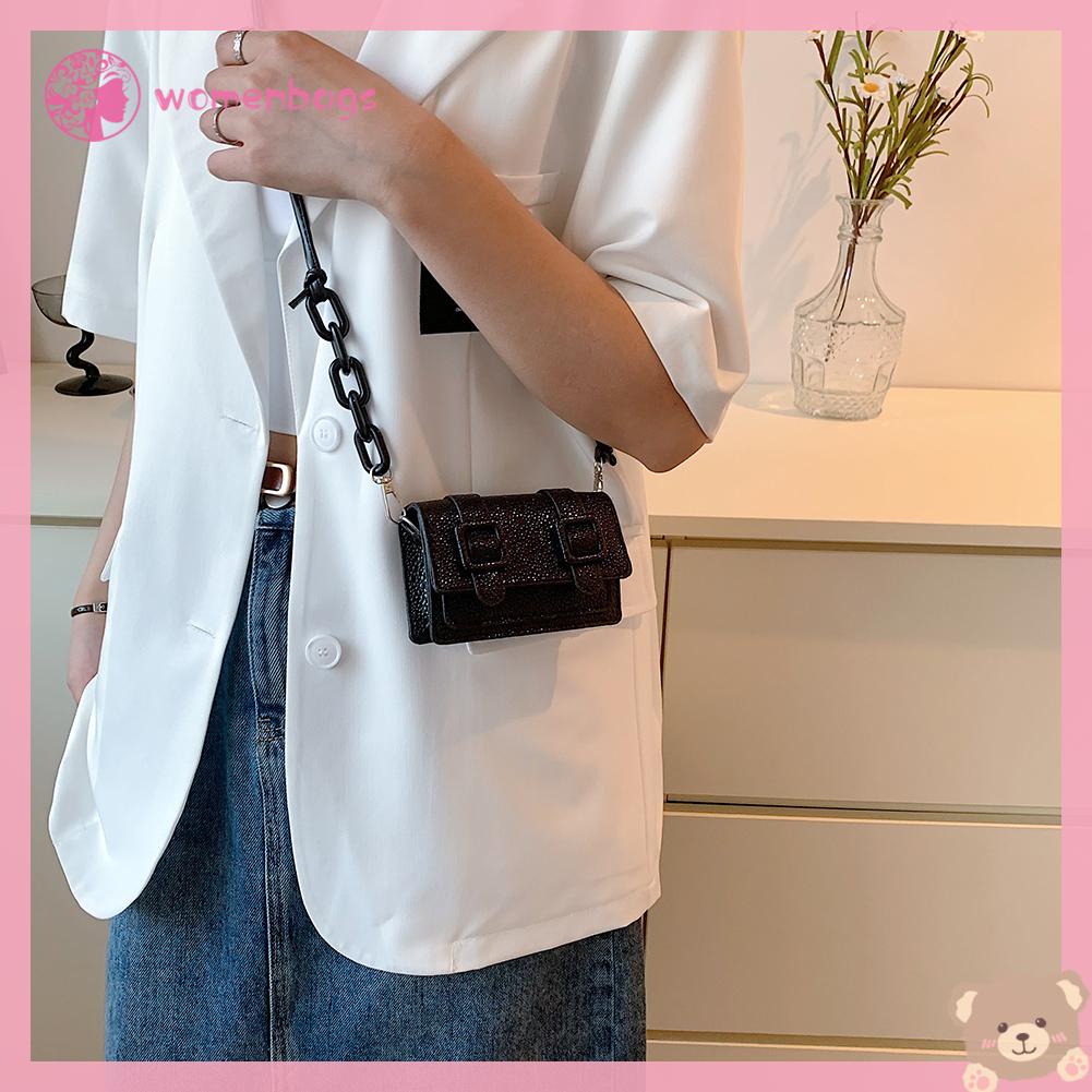 ✿ Wb ✿ Túi Đeo Chéo Da Mini Thời Trang Cho Nữ✿