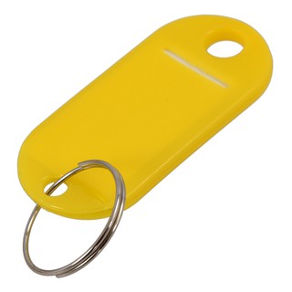 50 Pcs Plastic Keychain Key Tags ID Label Name Tags Split Ring