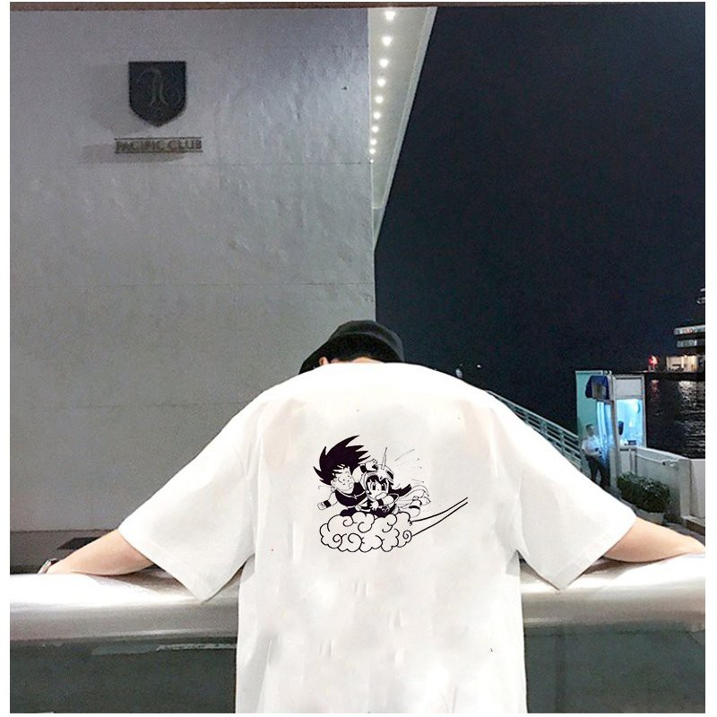 Áo thun unisex độc lạ goku cưỡi mây form rộng vải dày mịn 2019T1877