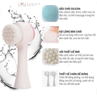 Cọ Rửa Mặt 2 đầu 3D làm sạch sâu