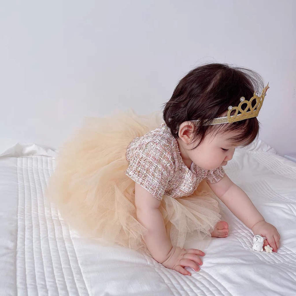 Váy công chúa dạ tweed