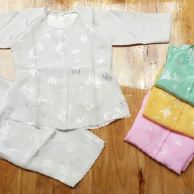Bộ Bà Ba Cho Bé Gái Gấm Lá Tre Tay Dài Quần Dài Sai 7-19Kg