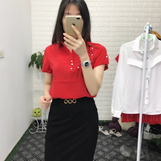 Sơ mi công sở thêu hoa 3D ( ẢNH THẬT 100% do shop tự mặc và chụp)