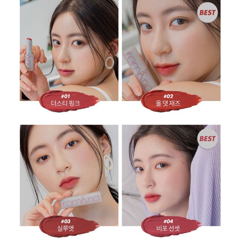 [NEW] [Muteral Nude] Son thỏi Siêu Lì Cao Cấp Hàn Quốc Romand New Zero Matte Lipstick 3g (02 gạch MLBB, 09 nude) | BigBuy360 - bigbuy360.vn