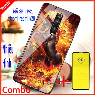 COMBO ỐP LƯNG XIAOMI REDMI K20 (ốp lưng kính 3D sang trọng + kính cường lực full màn hình) TOYOTO