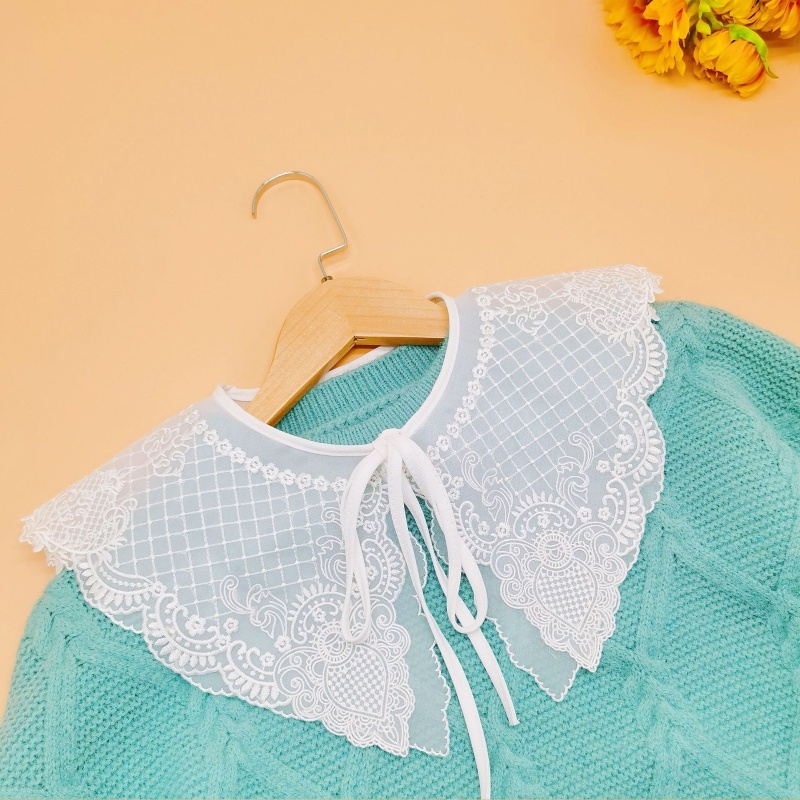 Vòng Cổ Hai Lớp Phối Ren Họa Tiết Hoa Đính Kim Cương Giả Phong Cách Preppy Nhật Bản Cho Nữ