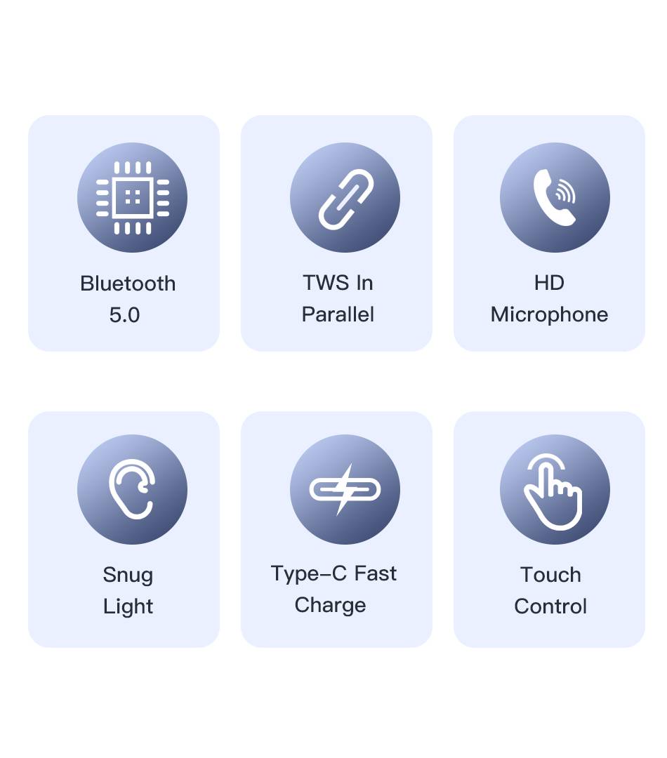 Tai Nghe Không Dây Mini Awei T21 Bluetooth 5.0 TWS Hỗ Trợ Sạc Nhanh Type-C Điều Khiển Cảm Ứng Lý Tưởng Cho Gaming