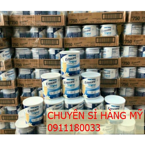 THÙNG 6 LON SỮA BỘT HƯƠNG VANI ENSURE ORIGINAL MỸ 397g date 2023