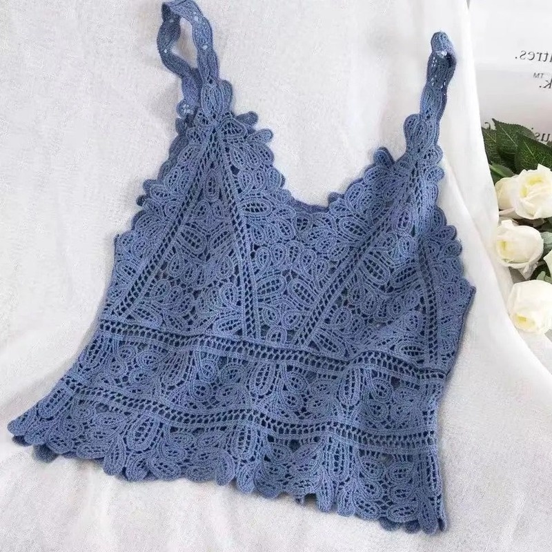 Áo hai dây phối ren phong cách Hàn Quốc quyến rũ cho bạn nữ