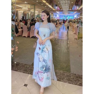 Áo dài đẹp ⚡FREESHIP⚡ Áo dài cách tân đẹp. KHÔNG ĐÍNH KẾT