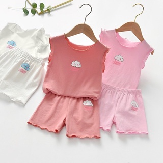 Bộ ba lỗ thun lạnh bé gái 18-20kg. bộ cộc bé gái. đồ cho bé gái. cotton mềm.