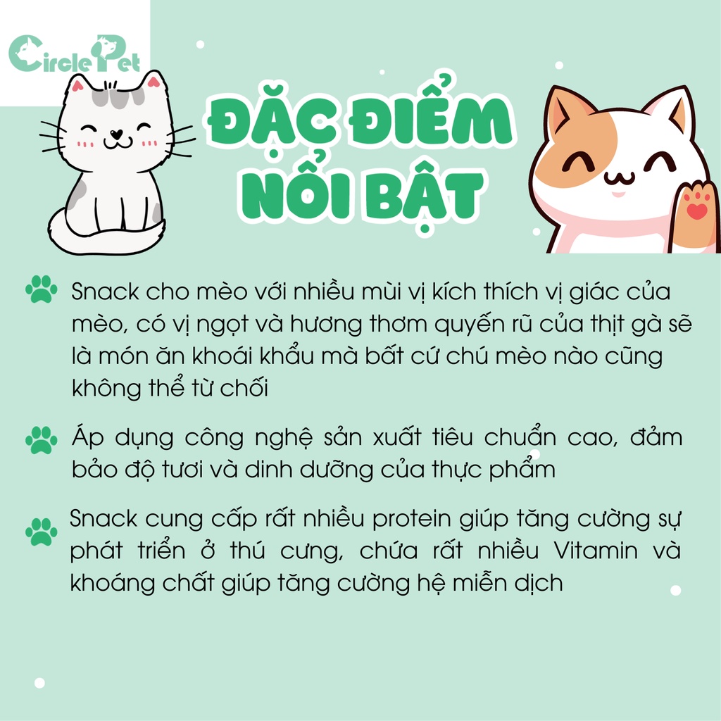 Snack Cho Mèo Dạng Thanh Kitty Licks Hỗ Trợ Biếng Ăn Bổ Sung Dưỡng Chất Cho Mèo Con 15gx4