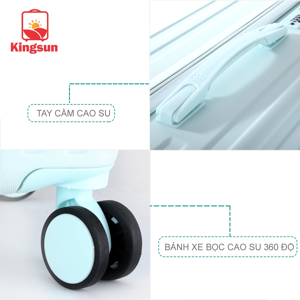 [Mã LTP50 giảm 50000 đơn 150000] Vali kéo du lịch Kingsun size20/24/28inch bảo hành 5 năm