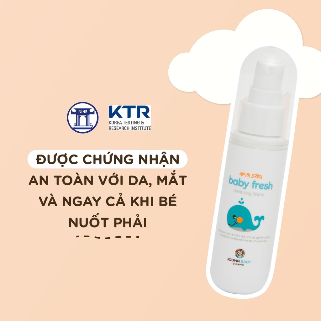 Xịt diệt khuẩn khử mùi Joona Baby Fresh của Hàn Quốc (55ml - 300ml)