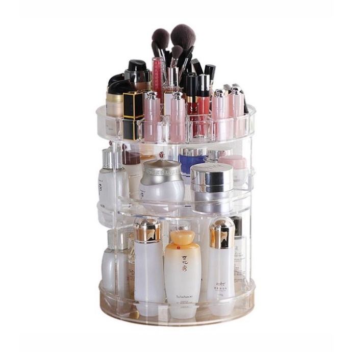 Kệ mỹ phẩm xoay 360 độ để bàn Loại 1