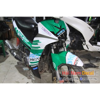 TEm Trùm Sirius xanh Trắng Racing Team Proti
