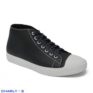 Giày da bò Sneaker tăng chiều cao SmartMen Charly S (Xanh)