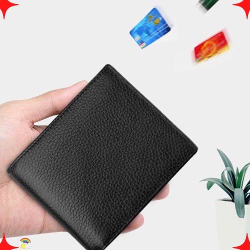 Ví Ngang Nam Da Bò Thật Kiểu Dáng Trẻ Trung Độc Đáo, Bóp Đựng Tiền Thẻ Mini - LT01 - Leli_store