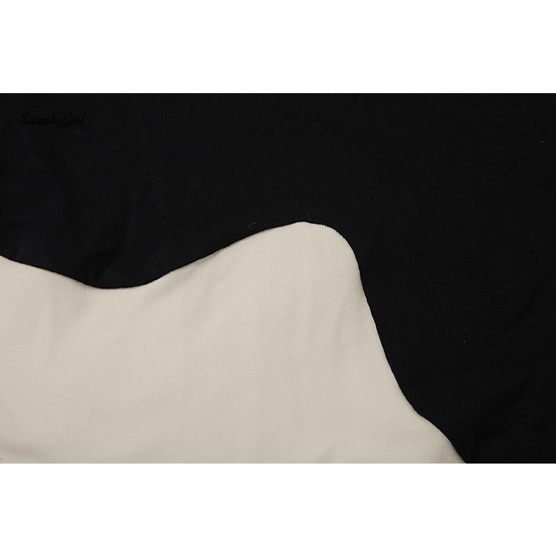 Áo Thun Tay Ngắn Cổ Tròn Mỏng Nhẹ Màu Sắc Tương Phản Thời Trang Dành Cho Nữ 2022